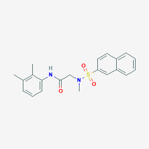 molecular formula C21H22N2O3S B3519758 N~1~-(2,3-dimethylphenyl)-N~2~-methyl-N~2~-(2-naphthylsulfonyl)glycinamide 