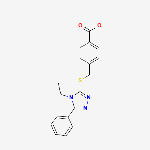 methyl 4-{[(4-ethyl-5-phenyl-4H-1,2,4-triazol-3-yl)thio]methyl}benzoate