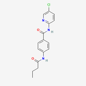 molecular formula C16H16ClN3O2 B3519778 4-BUTANAMIDO-N-(5-CHLOROPYRIDIN-2-YL)BENZAMIDE 