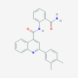 N-(2-carbamoylphenyl)-2-(3,4-dimethylphenyl)quinoline-4-carboxamide