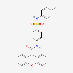 molecular formula C27H22N2O4S B3519817 N-{4-[(4-methylphenyl)sulfamoyl]phenyl}-9H-xanthene-9-carboxamide 