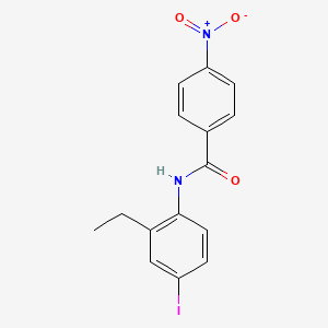 molecular formula C15H13IN2O3 B3519843 N-(2-ethyl-4-iodophenyl)-4-nitrobenzamide 