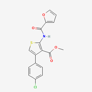 molecular formula C17H12ClNO4S B3519869 METHYL 4-(4-CHLOROPHENYL)-2-(FURAN-2-AMIDO)THIOPHENE-3-CARBOXYLATE 