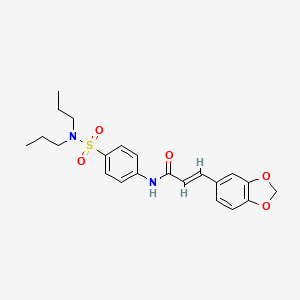 (2E)-3-(2H-1,3-BENZODIOXOL-5-YL)-N-[4-(DIPROPYLSULFAMOYL)PHENYL]PROP-2-ENAMIDE