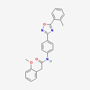 molecular formula C24H21N3O3 B3519902 2-(2-methoxyphenyl)-N-{4-[5-(2-methylphenyl)-1,2,4-oxadiazol-3-yl]phenyl}acetamide 