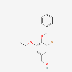 molecular formula C17H19BrO3 B3519904 {3-bromo-5-ethoxy-4-[(4-methylbenzyl)oxy]phenyl}methanol 