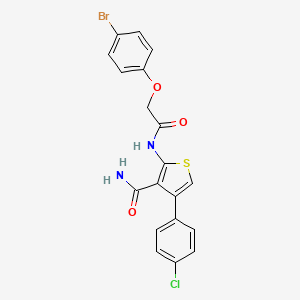 molecular formula C19H14BrClN2O3S B3519908 2-{[(4-bromophenoxy)acetyl]amino}-4-(4-chlorophenyl)-3-thiophenecarboxamide 