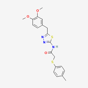 N-{5-[(3,4-DIMETHOXYPHENYL)METHYL]-1,3,4-THIADIAZOL-2-YL}-2-[(4-METHYLPHENYL)SULFANYL]ACETAMIDE