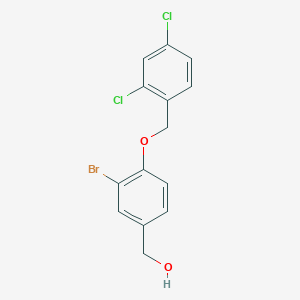 molecular formula C14H11BrCl2O2 B3519934 {3-bromo-4-[(2,4-dichlorobenzyl)oxy]phenyl}methanol 