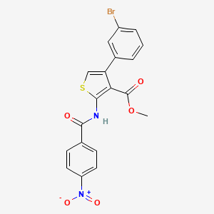 molecular formula C19H13BrN2O5S B3519955 methyl 4-(3-bromophenyl)-2-[(4-nitrobenzoyl)amino]-3-thiophenecarboxylate 