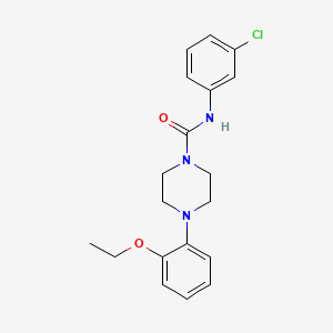 molecular formula C19H22ClN3O2 B3519983 N~1~-(3-CHLOROPHENYL)-4-(2-ETHOXYPHENYL)TETRAHYDRO-1(2H)-PYRAZINECARBOXAMIDE 