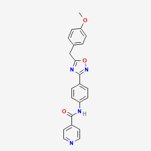 N-{4-[5-(4-methoxybenzyl)-1,2,4-oxadiazol-3-yl]phenyl}isonicotinamide