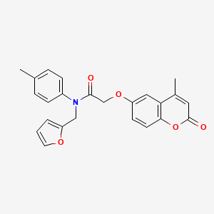 N-(2-furylmethyl)-2-[(4-methyl-2-oxo-2H-chromen-6-yl)oxy]-N-(4-methylphenyl)acetamide