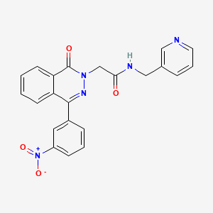 2-[4-(3-NITROPHENYL)-1-OXO-1,2-DIHYDROPHTHALAZIN-2-YL]-N-[(PYRIDIN-3-YL)METHYL]ACETAMIDE