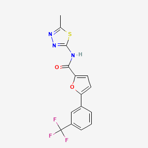 N-(5-methyl-1,3,4-thiadiazol-2-yl)-5-[3-(trifluoromethyl)phenyl]-2-furamide