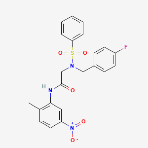 N~2~-(4-fluorobenzyl)-N~1~-(2-methyl-5-nitrophenyl)-N~2~-(phenylsulfonyl)glycinamide