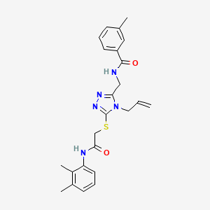 N-{[5-({2-[(2,3-dimethylphenyl)amino]-2-oxoethyl}sulfanyl)-4-(prop-2-en-1-yl)-4H-1,2,4-triazol-3-yl]methyl}-3-methylbenzamide