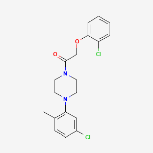 molecular formula C19H20Cl2N2O2 B3520039 1-[4-(5-Chloro-2-methylphenyl)piperazin-1-yl]-2-(2-chlorophenoxy)ethanone 