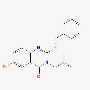 2-(benzylthio)-6-bromo-3-(2-methyl-2-propen-1-yl)-4(3H)-quinazolinone