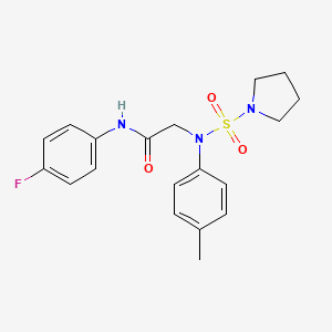 N~1~-(4-fluorophenyl)-N~2~-(4-methylphenyl)-N~2~-(1-pyrrolidinylsulfonyl)glycinamide