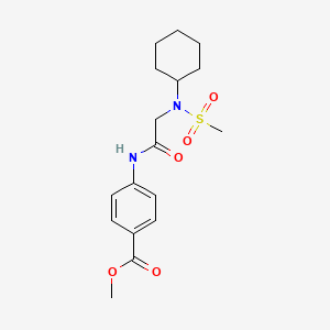 molecular formula C17H24N2O5S B3520083 methyl 4-{[N-cyclohexyl-N-(methylsulfonyl)glycyl]amino}benzoate 