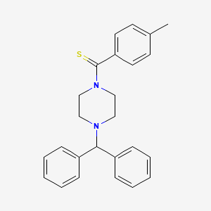 1-(diphenylmethyl)-4-[(4-methylphenyl)carbonothioyl]piperazine