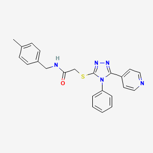 molecular formula C23H21N5OS B3520094 N-(4-methylbenzyl)-2-{[4-phenyl-5-(4-pyridinyl)-4H-1,2,4-triazol-3-yl]thio}acetamide 