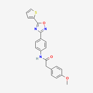 2-(4-methoxyphenyl)-N-{4-[5-(2-thienyl)-1,2,4-oxadiazol-3-yl]phenyl}acetamide