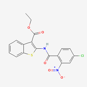 ETHYL 2-(4-CHLORO-2-NITROBENZAMIDO)-1-BENZOTHIOPHENE-3-CARBOXYLATE