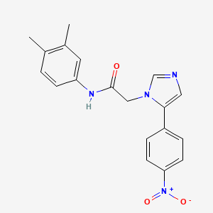 N-(3,4-dimethylphenyl)-2-[5-(4-nitrophenyl)-1H-imidazol-1-yl]acetamide