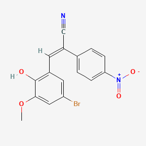 3-(5-bromo-2-hydroxy-3-methoxyphenyl)-2-(4-nitrophenyl)acrylonitrile