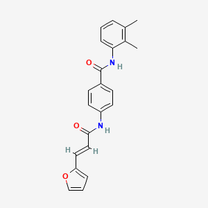 molecular formula C22H20N2O3 B3520169 N-(2,3-dimethylphenyl)-4-{[3-(2-furyl)acryloyl]amino}benzamide 