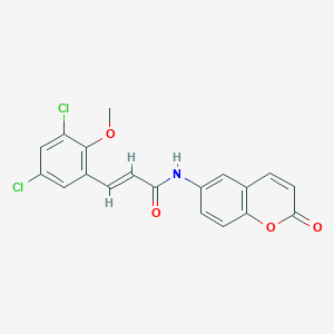 3-(3,5-dichloro-2-methoxyphenyl)-N-(2-oxo-2H-chromen-6-yl)acrylamide