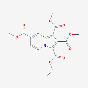 molecular formula C17H17NO8 B3520189 3-O-ethyl 1-O,2-O,7-O-trimethyl indolizine-1,2,3,7-tetracarboxylate 