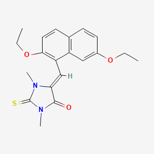 molecular formula C20H22N2O3S B3520212 5-[(2,7-diethoxy-1-naphthyl)methylene]-1,3-dimethyl-2-thioxo-4-imidazolidinone 