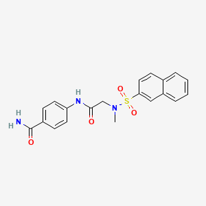 4-{[N-methyl-N-(2-naphthylsulfonyl)glycyl]amino}benzamide