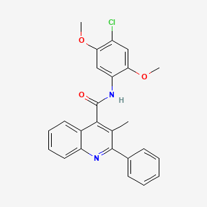 N-(4-chloro-2,5-dimethoxyphenyl)-3-methyl-2-phenyl-4-quinolinecarboxamide