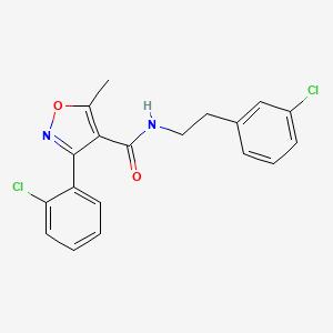 3-(2-chlorophenyl)-N-[2-(3-chlorophenyl)ethyl]-5-methyl-1,2-oxazole-4-carboxamide