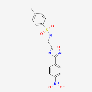 N,4-dimethyl-N-{[3-(4-nitrophenyl)-1,2,4-oxadiazol-5-yl]methyl}benzenesulfonamide