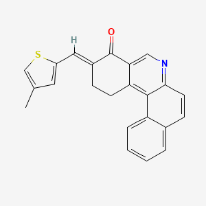 molecular formula C23H17NOS B3520318 (3E)-3-[(4-Methylthiophen-2-YL)methylidene]-1H,2H,3H,4H-benzo[A]phenanthridin-4-one 