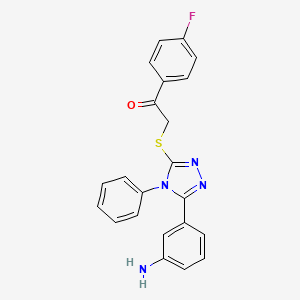 2-{[5-(3-aminophenyl)-4-phenyl-4H-1,2,4-triazol-3-yl]sulfanyl}-1-(4-fluorophenyl)ethanone