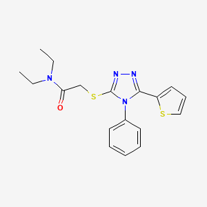 N,N-diethyl-2-{[4-phenyl-5-(2-thienyl)-4H-1,2,4-triazol-3-yl]thio}acetamide