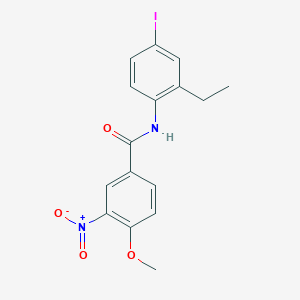 molecular formula C16H15IN2O4 B3520359 N-(2-ethyl-4-iodophenyl)-4-methoxy-3-nitrobenzamide 