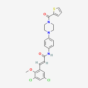 3-(3,5-dichloro-2-methoxyphenyl)-N-{4-[4-(2-thienylcarbonyl)-1-piperazinyl]phenyl}acrylamide