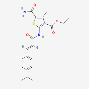 ethyl 5-(aminocarbonyl)-2-{[3-(4-isopropylphenyl)acryloyl]amino}-4-methyl-3-thiophenecarboxylate