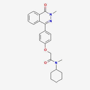 molecular formula C24H27N3O3 B3520389 N-cyclohexyl-N-methyl-2-[4-(3-methyl-4-oxo-3,4-dihydro-1-phthalazinyl)phenoxy]acetamide 