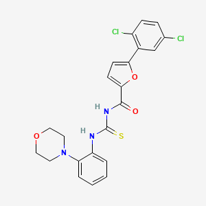 molecular formula C22H19Cl2N3O3S B3520394 5-(2,5-dichlorophenyl)-N-({[2-(4-morpholinyl)phenyl]amino}carbonothioyl)-2-furamide 