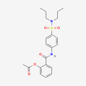 2-{[4-(Dipropylsulfamoyl)phenyl]carbamoyl}phenyl acetate