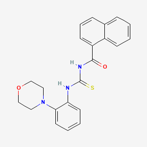 molecular formula C22H21N3O2S B3520413 N-({[2-(4-morpholinyl)phenyl]amino}carbonothioyl)-1-naphthamide 