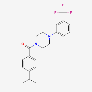 molecular formula C21H23F3N2O B3520418 (4-ISOPROPYLPHENYL){4-[3-(TRIFLUOROMETHYL)PHENYL]PIPERAZINO}METHANONE 